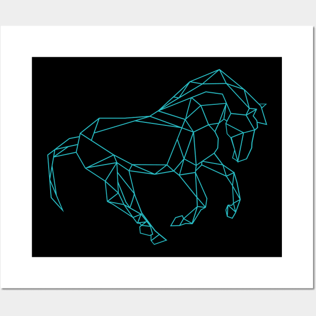 horse outline design Wall Art by artistic-much